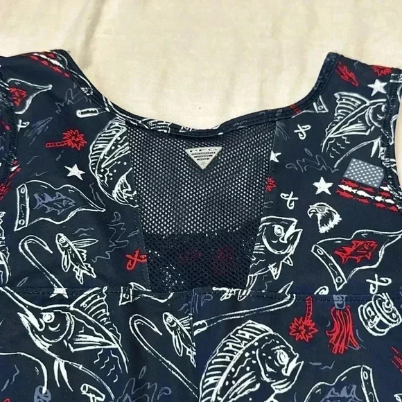 COLUMBIA Women's Size S PFG Freezer 3 III 4th of July America Merica Tank Dress - Picture 6 of 6